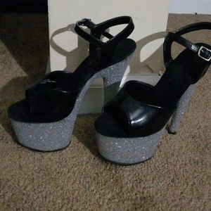 Pleaser Adore Glitter heels
